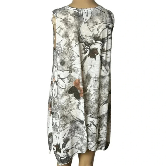 Vintage beach cover,NWT women SM -LG Handkerchief hem,sleeveless,boat neck,wood - Picture 3 of 12